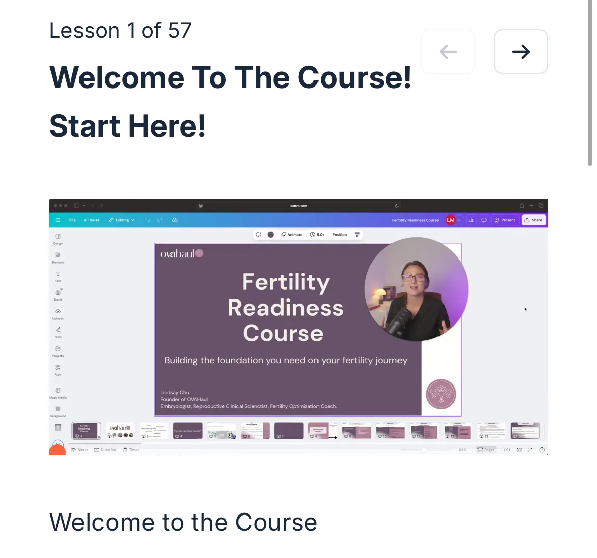 Fertility Readiness Course